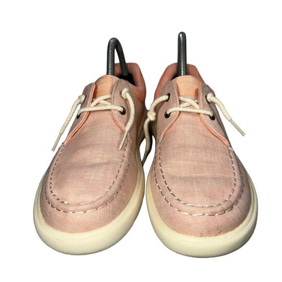 Sperry Top-Sider Captain's Moc Chambray Loafers Peach STS87231 Women's 7M - Picture 3 of 11